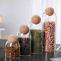 Canisters Clear Airtight Kitchen Food Storage Box Kitchen Containers  Glass Jar Storage Bottles & Jars Stackable
