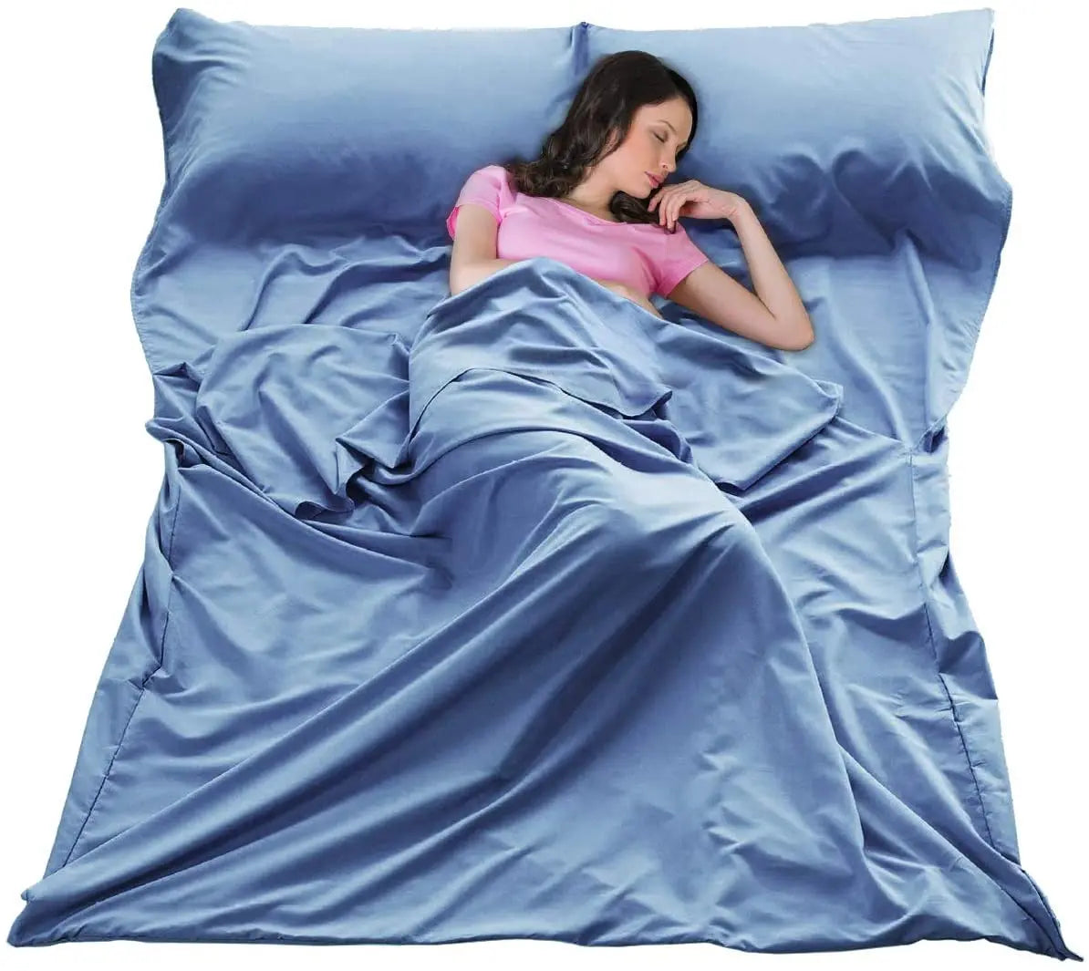 Woqi Cotton Sleeping Bag Liner Big Size Sleep Sheet Lightweight Travel and Camping Sheet for Hotel
