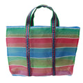Sand Proof Sea Shell Bag Collecting Kids Colorful Mesh Tote Beach Bag with Pocket Zipper