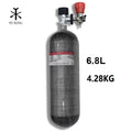 TUXING Manufacturer Direct Sale 6.8L 300Bar 30mpa 4500psi PCP Paintball Carbon Fiber Diving Air Tank With Valve Black Transfer