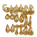 Women's Simple Punk C-Shaped Earring Set Good Quality Stainless Steel Jewelry Gold Plating Huggie Shape Fashion Hoop Earrings