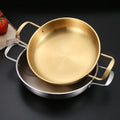 Gold Nonstick Stainless Steel Skillet Frying Pan for Nordic Household Fancy Restaurant Spanish Seafood Paella Pot
