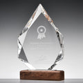 Small Bridge Wholesale Customization New Design Premium Diamond Shape Crystal Trophy for Business Corporate Gift