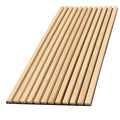 Custom 3D Modern Sound-absorbing European PET Mdf Wood Slats Wall Acoustic Panels Akupanel 8ft*2ft / 94.5*23.6inch/2400*600mm