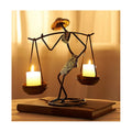 Strongwell Nordic Candle Holder Metal Candlestick Abstract Character Sculpture Decor Home Decoration Art Gift Candlestick