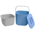 7L Kitchen Compost Caddy and Compost Bin Indoor and Small Plastic Handle Trash Bin With Lid Kitchen Waste Buckets With Strainers
