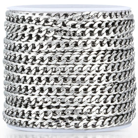 Stainless Steel Silver Plated Cross Chain Necklace Europe & America Style Unisex Fashion Jewelry Meter Length