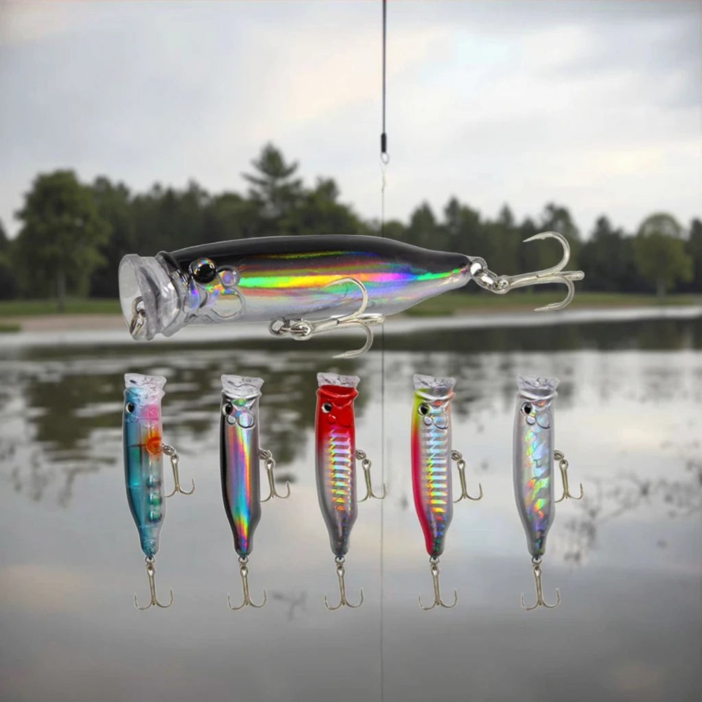 70mm 9.4g ABS Material Colorful Hard Artificial Bass Trolling Lipless Floating Popper Lure for Sea Fishing