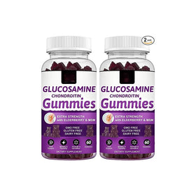 Glucosamine Chondroitin Gummies Extrat Strength Joint Support Gummies with MSM and Elderberry for Natural Joint Support