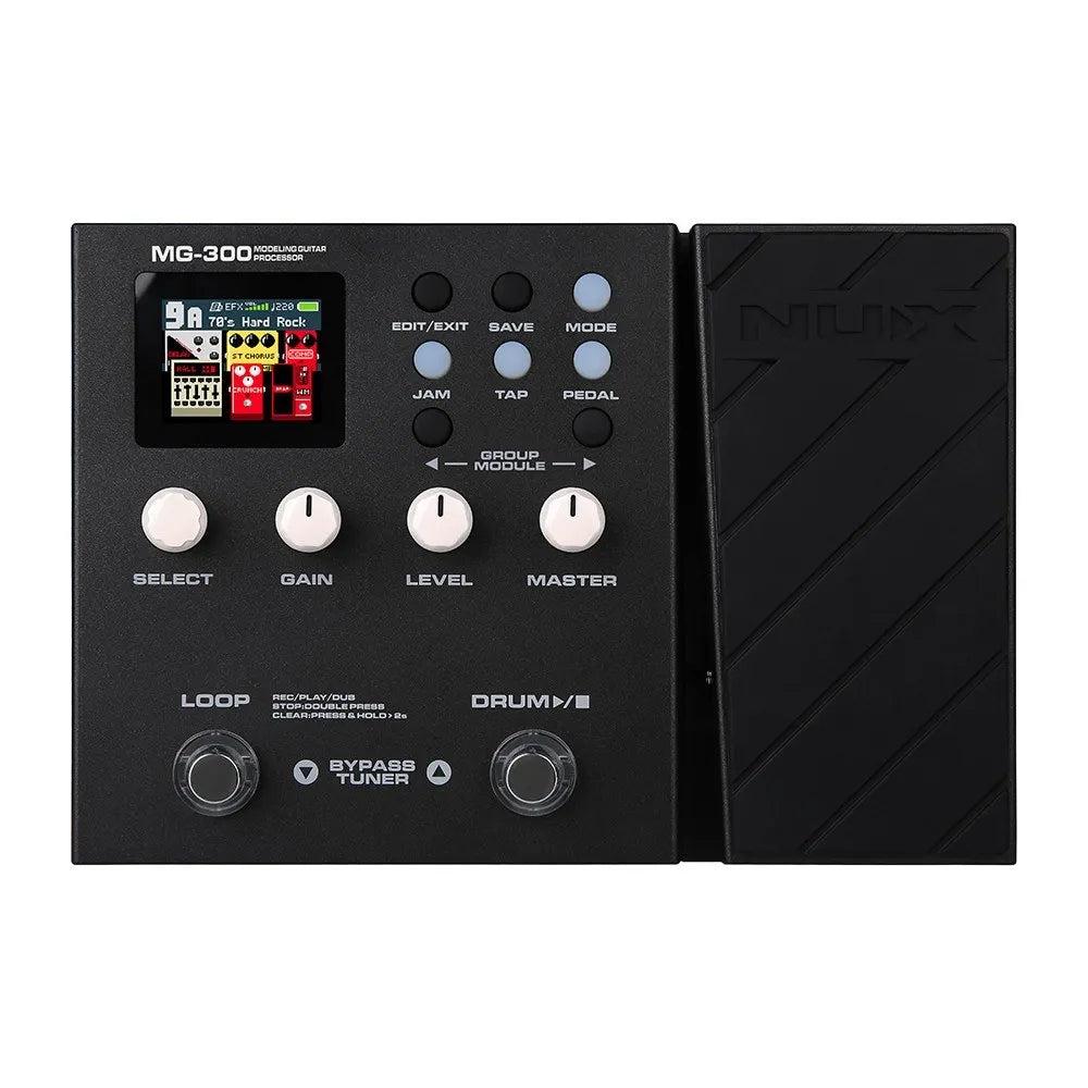 MG-300 Modeling Guitar Processor Guitar Multi-Effects Pedal Amp Modeling 56 Drum Beats 60s 24-bit Loop Recording Metronome T