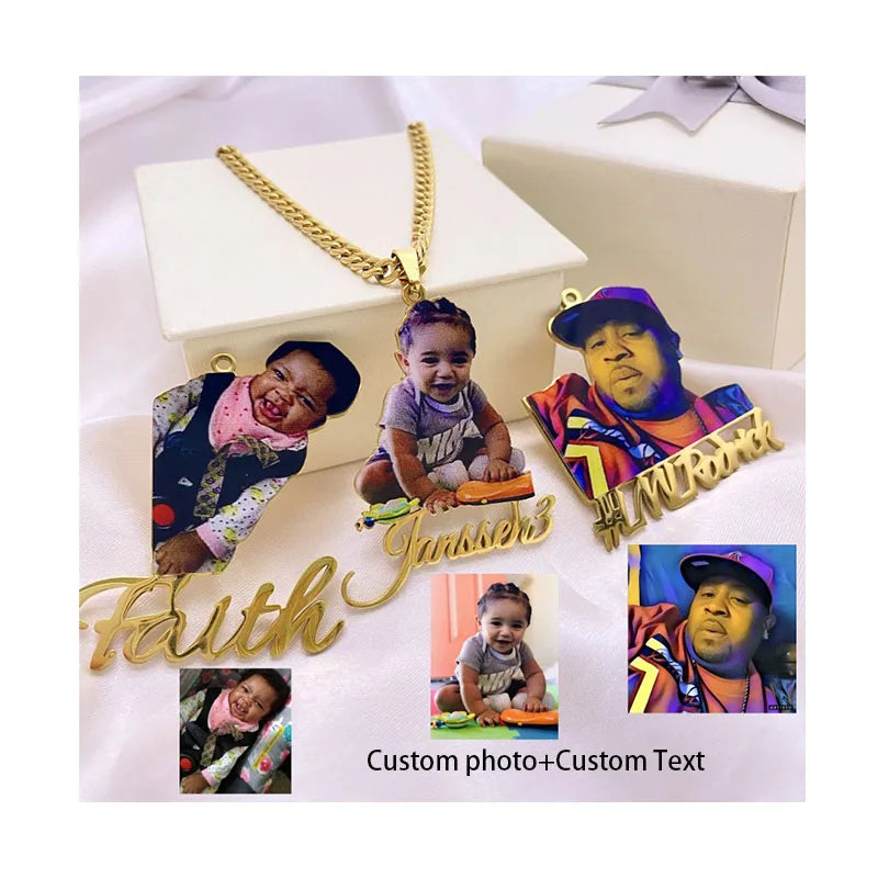 2024 Newly Designed Fashion Jewelry Custom Any Name Letters 18k Gold-plated Personalized Double 3d Nameplate Necklace Pendant
