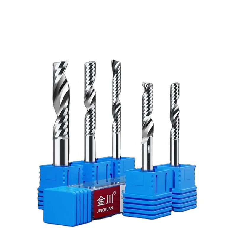Customizable Spiral Carbide Endmill for Wood Acrylic PVC PMMA MDF Single 3 4 6mm Flute End Mill Cutting Router Bits ODM OEM