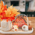 Hello Fall Decorations Acrylic Block Maple Leaves Indoor Table Desk Mantle Shelf Holiday Home Office Decor Women Display Racks