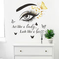 Spa Beauty Salon Makeup Artist Wall Sticker Cosmetics Lipstiker Makeup Shop Window Decals Hair Salon Art Decoration Mural