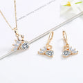 Trendy Jewellery 18K Gold Plated  Elegant Jewelry Set for Lady Swan Accessories Sets With Cubic Zirconia Stone