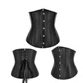 Heavy Duty 26 Steel Boned Satin Tummy Wrap Firm Waist Trainer Corset Support for Women Woven Satin Waist Cinchers for Slimming