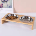 Wholesale Pet Dog Cat Double Stainless Steel Bowl Set