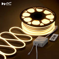 Outlet LED Dimmable Neon Light Strip 110V~220V Waterproof Remote Control Cuttable PVC Rope Lights