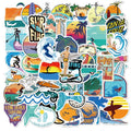50Pcs Summer Surfing Surf Beach Funny Sticker for Hawaii Holiday Skateboard Luggage Laptop Outdoor Travel Stickers