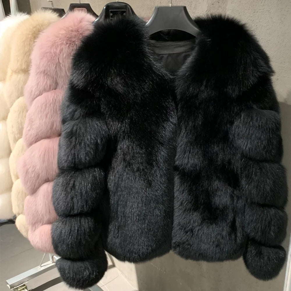 Real Fur Coat Long Sleeve Ladies Natural Fur Coat Warm Winter Coat Women Natural Fox Fur Cloth