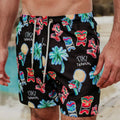 Manufacturer Wholesale Sports  Cargo Printed Beach Shorts Swim Trunks Men Custom Logo Drawstring Swim Quick Dry Shorts