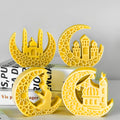 2025 New Designs Eid Al Fitr Relief Moon Silicone Candle Mold Ramadan Candle Mold for Candle Making