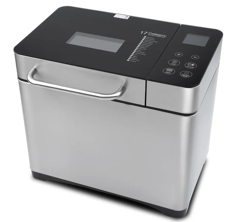 2LB 710W Digital Automatic Stainless Steel Portable Black Large Capacity Bread Maker Machine Timer Function 60-Minute Keep Warm