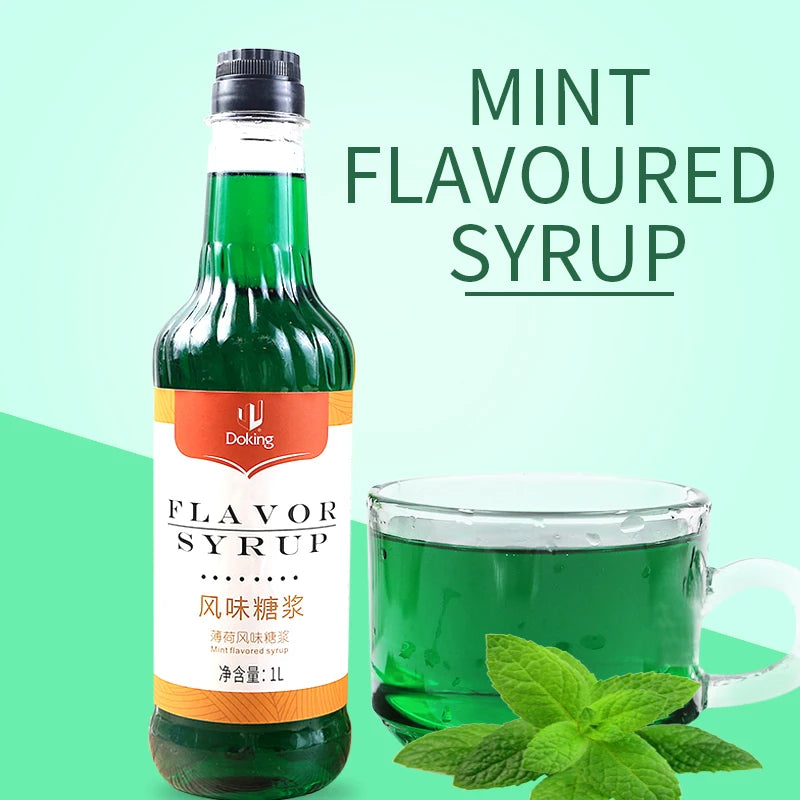 Hot Selling Cocktail Coffee Bubble Tea Material Mint Flavored Syrup