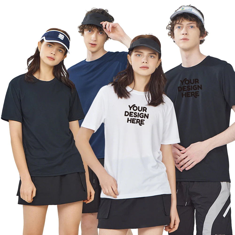 T10100 Tee Shirt Polyester Quick Dry TShirt Custom Sublimation Heat Transfer logo T-shirt Unisex Gym Sports T-shirts for Men