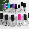 Cute Design 5ml 10ml 15ml Colorful Eco-friendly Screw Cap Glass Cosmetic Nail Polish Oil Empty Bottles Subpackage Sample