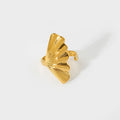 INS Trendy Waterproof Jewelry Fashion Jewelry Rings Leaves Ring Stainless Steel Rings