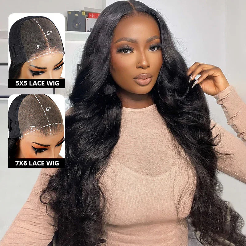 Body Wave 4x4 5x5 6x6 7x7 Transparent Closure Wig Raw Vietnamese/Burmese Hair Glueless HD Lace Front Wig for Black Women