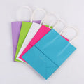 2023 Ready Ship 25*18*25CM Candy Packaging Kraft Paper Bag Handle Screen Printed Eco-Friendly Recyclable Customizable Colors