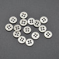 Factory Price 9mm Diameter Buttons Golden Silver Color 4 Holes Garment Button Bag Shirt Accessories Apparel Buttons