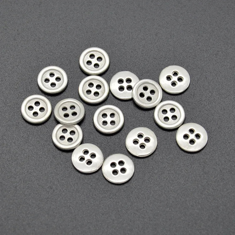 Factory Price 9mm Diameter Buttons Golden Silver Color 4 Holes Garment Button Bag Shirt Accessories Apparel Buttons