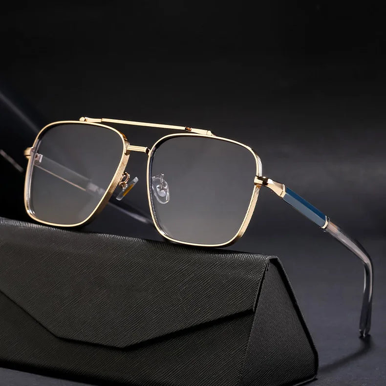 Fashion Glasses Double Bridge Sunglasses 2025 Female Sunglasses Sun Glasses for Men Designer Square Sunglasses