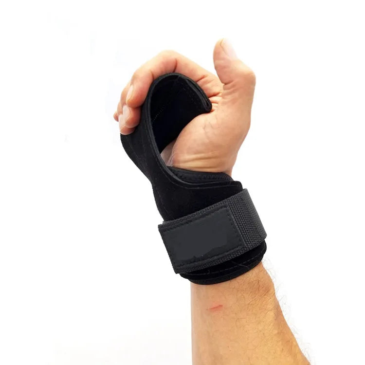 Workout Fitness GYM Cowhide Leather Grip Power Pads Hand Grips Pad Weight Lifting Heavy Duty Straps