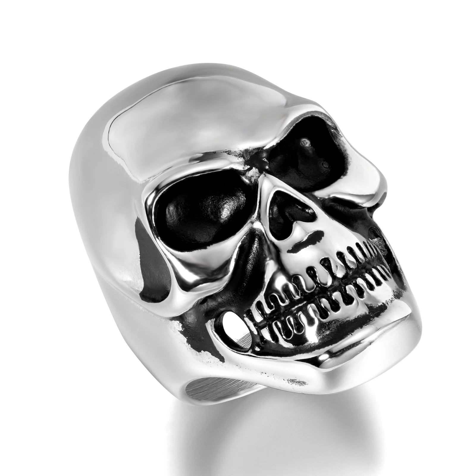 Fashion Fine Man Jewelry Silver Stainless Steel Men's Ring Mexico Day of the Dead Skull Ring for Man