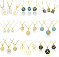 Factory Directly Stainless Steel Jewelry Fadeless Alphabet Shell Pendant Necklace 26 Letters Inital Women Choker Chain Wholesale