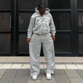 DCY 2025 Trending Product Custom Cotton TracksuitZip up Tracksuit Men100% Cotton Tracksuit