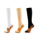 Custom 20-30 Mmhg Copper Compression Socks for Men Women Nurse Sports Marathon Running Cycling Varicose Veins Autumn Crew Cuff