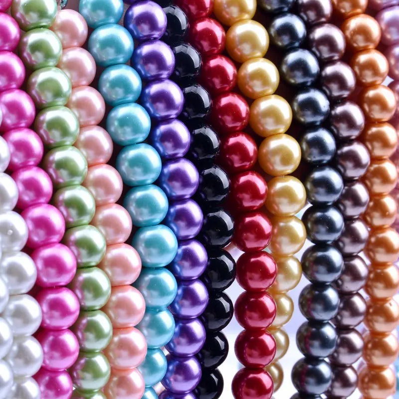 JC Crystal Wholesale Colorful 3mm-14mm Glass Pearl Beads DIY Accessories Round Pearl Beads Loose Glass Pearls for Jewelry Making