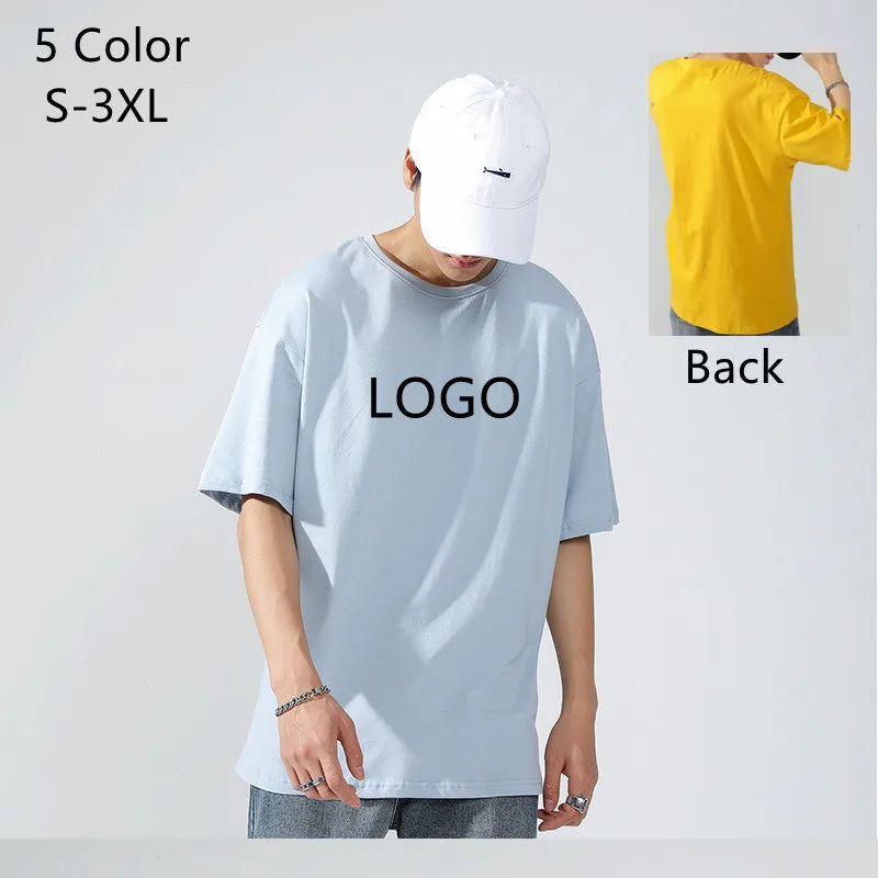 Customized Printed Leisure T Shirt  Women Tee DIY Your Like Photo or Logo White T-shirt Fashion Custom Men's Tops Tshirt