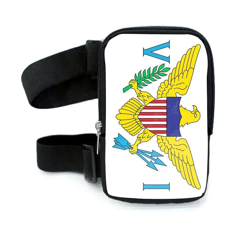 US Virgin Islands Thigh Bag for Carnival Outdoor Sports Thigh Bag with Custom Logo