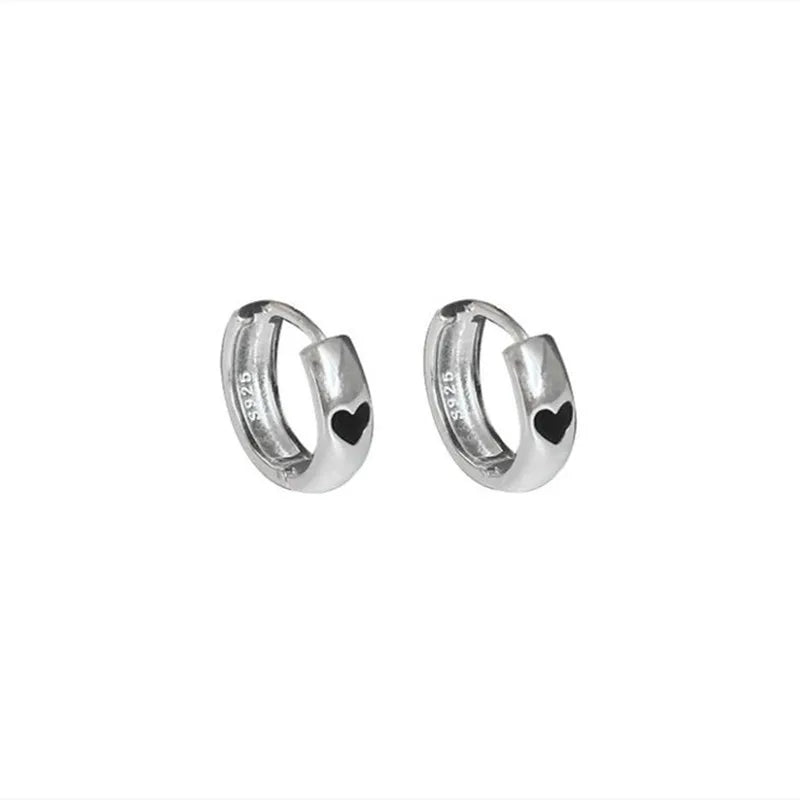 Factory Directly Wholesale 2023 Trendy Cute 925 Sterling Silver Simple Fashion Heart-Shaped Hoop Earrings for Women for Weddings