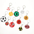Wholesale Popular Fashion 3D PVC Stainless Steel Waterproof Letterpress Printed Cute Cartoon Designer Toy Basketball Keychain