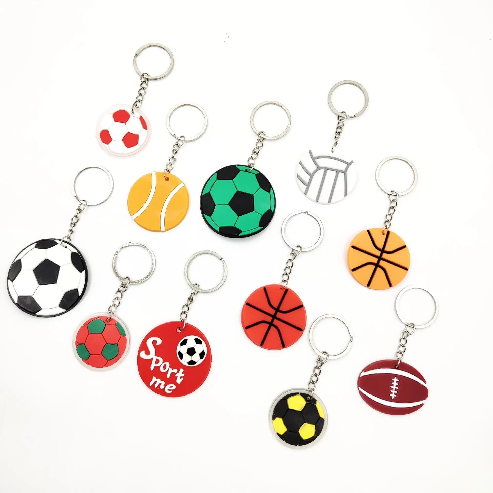 Wholesale Popular Fashion 3D PVC Stainless Steel Waterproof Letterpress Printed Cute Cartoon Designer Toy Basketball Keychain