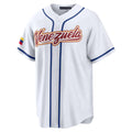 Men's Venezuela Baseball  White 2026 World Baseball Classic Home Stadium Blank Baseball Jersey
