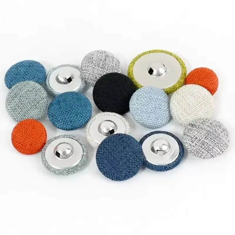 Meetee CN442 DIY Clothing Accessories 30mm Hand Stitched Linen Wrap Cloth Button Buckle Covered Shank Style Sewing Coat Jacket