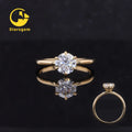 Starsgem D E F Color VVS-VS IGI Certified 18k Yellow Gold Lab Grown Diamond Cvd Diamond Ring MegaBDM